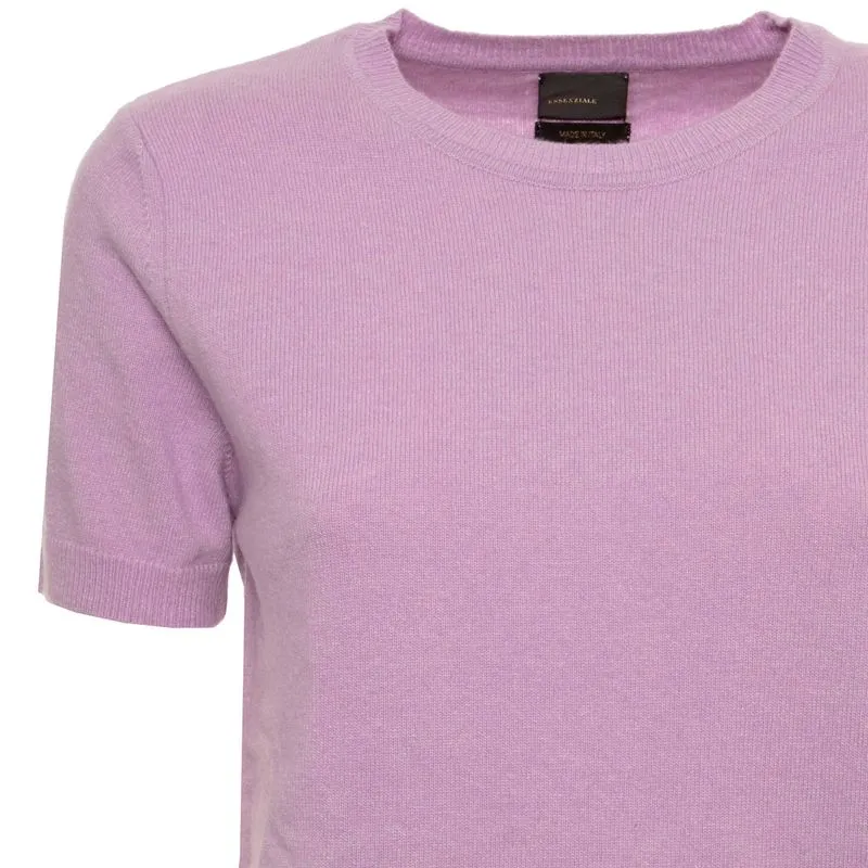 T-Shirt Giro in lana vergine e cashmere 
