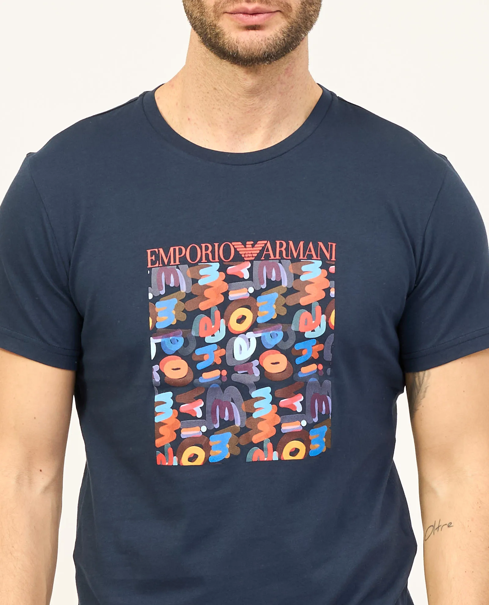 T-shirt uomo Emporio Armani in jersey con stampa