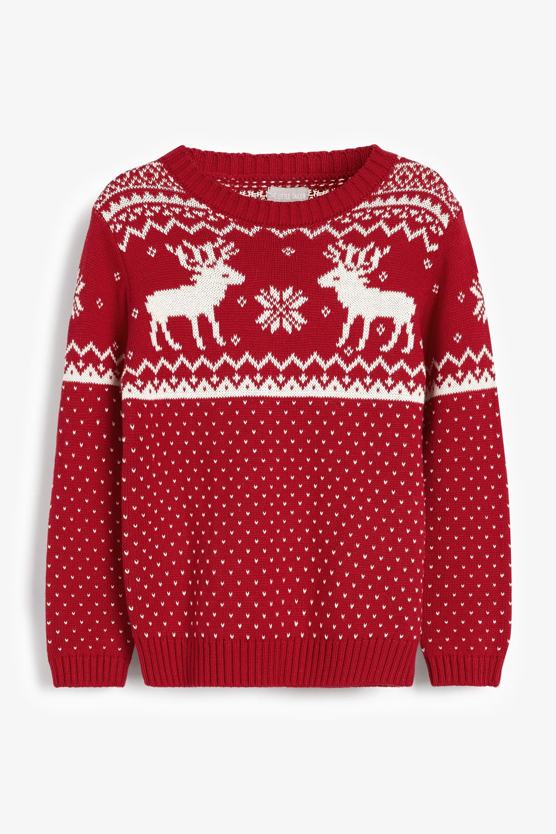 The Little Tailor Bambini Natale Renna Fairisle Maglione    