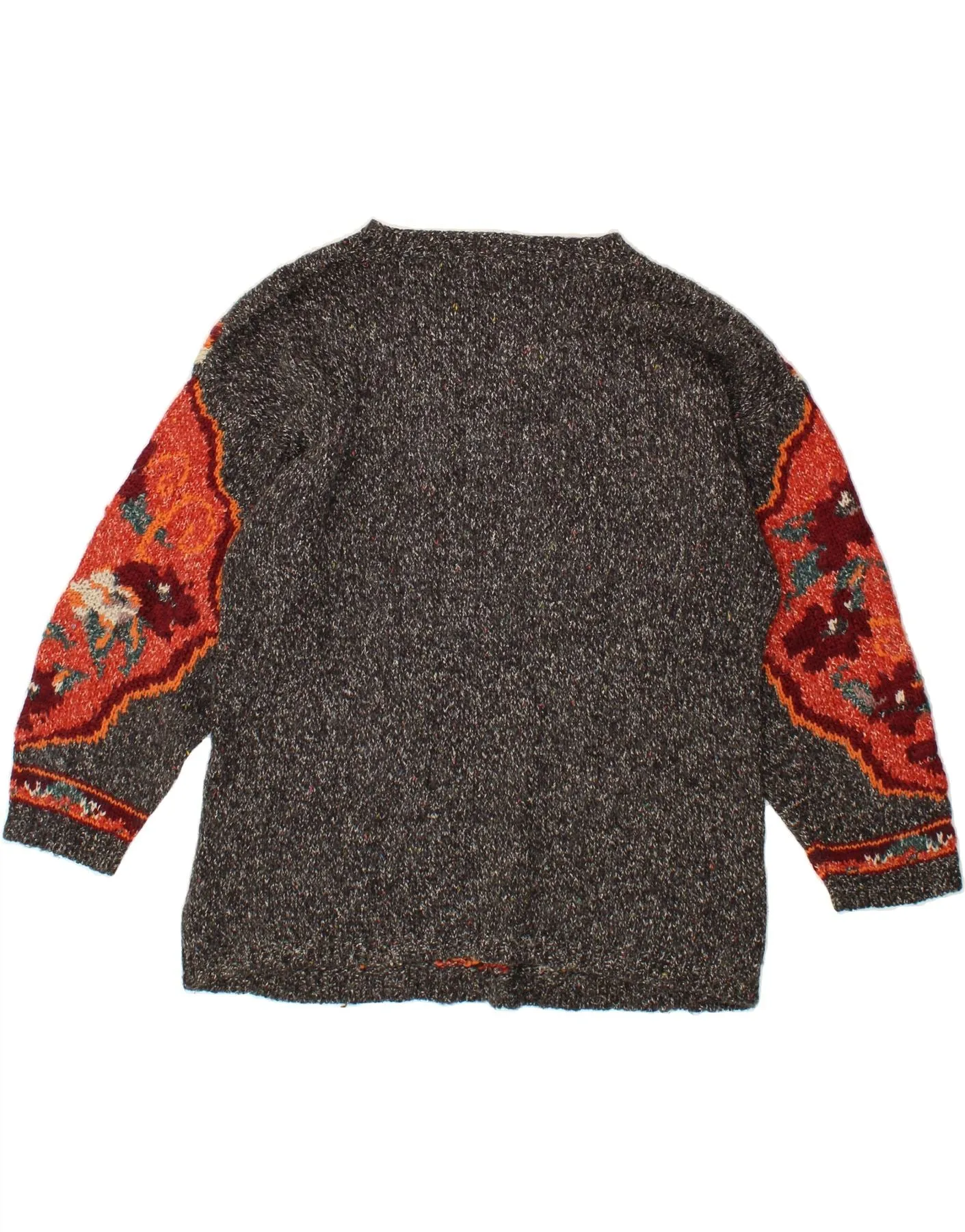 TOGETHER Womens Abstract Pattern Crew Neck Jumper Sweater EU 46/48 XL Grey