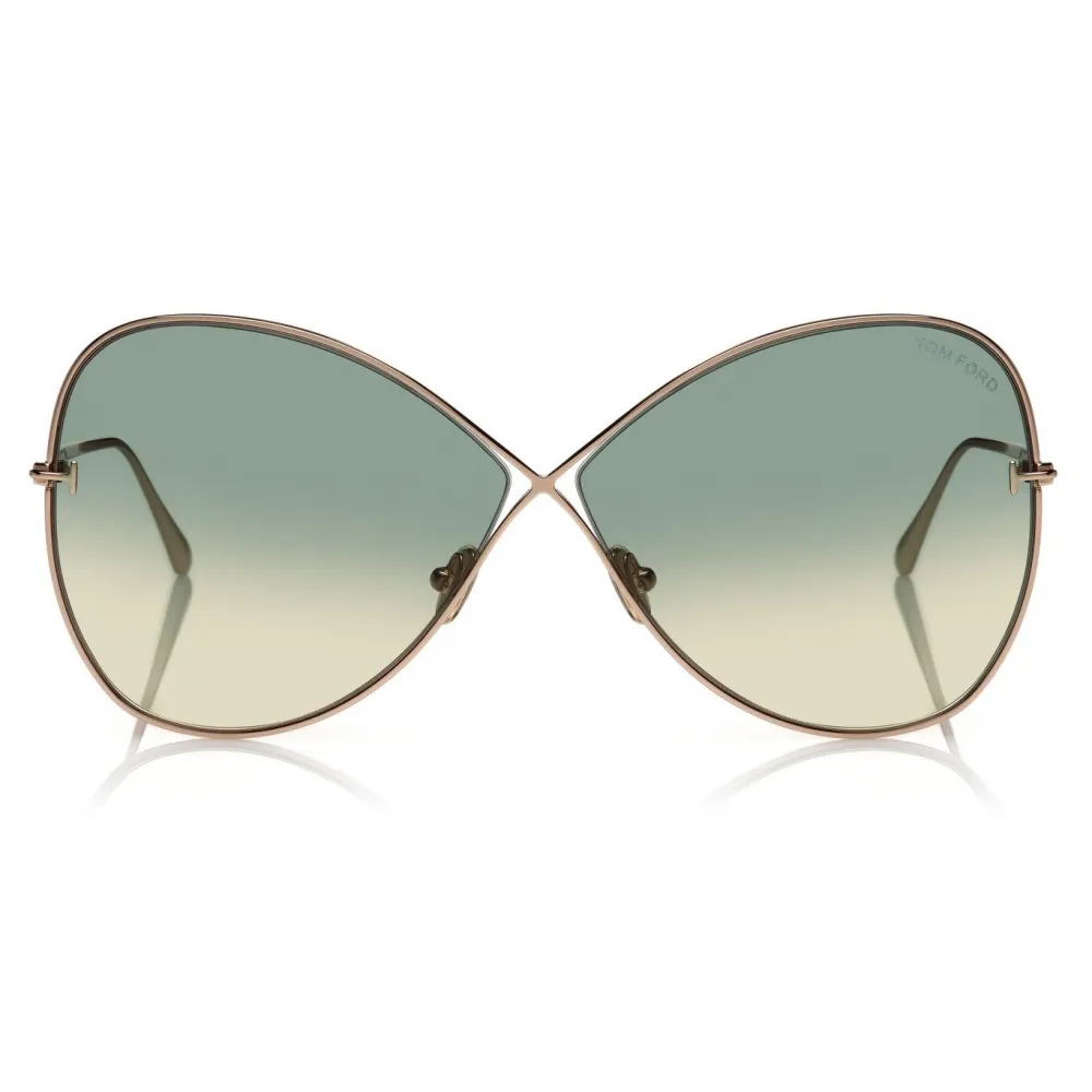 Tom Ford - Nickie Sunglasses - Occhiali da Sole a Farfalla - Oro Rosa - FT0842 - Occhiali da Sole - Tom Ford Eyewear