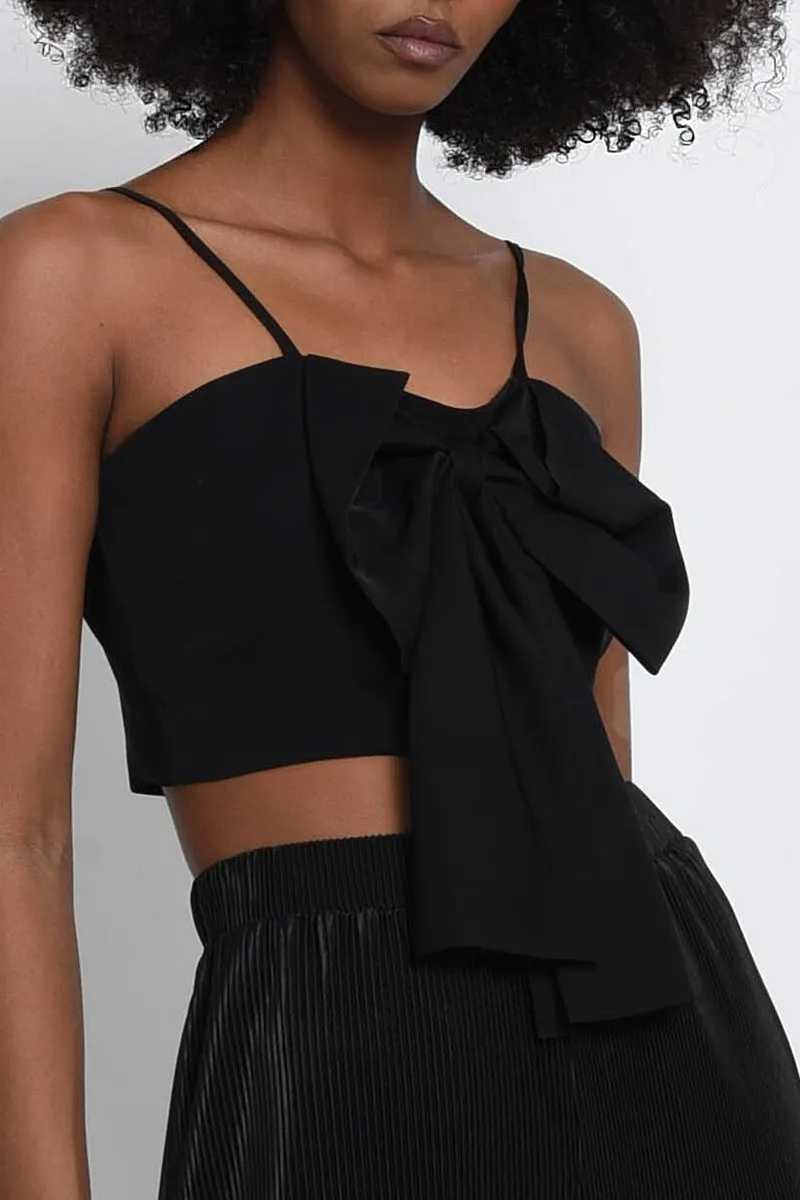Top donna fiocco LAW105 nero