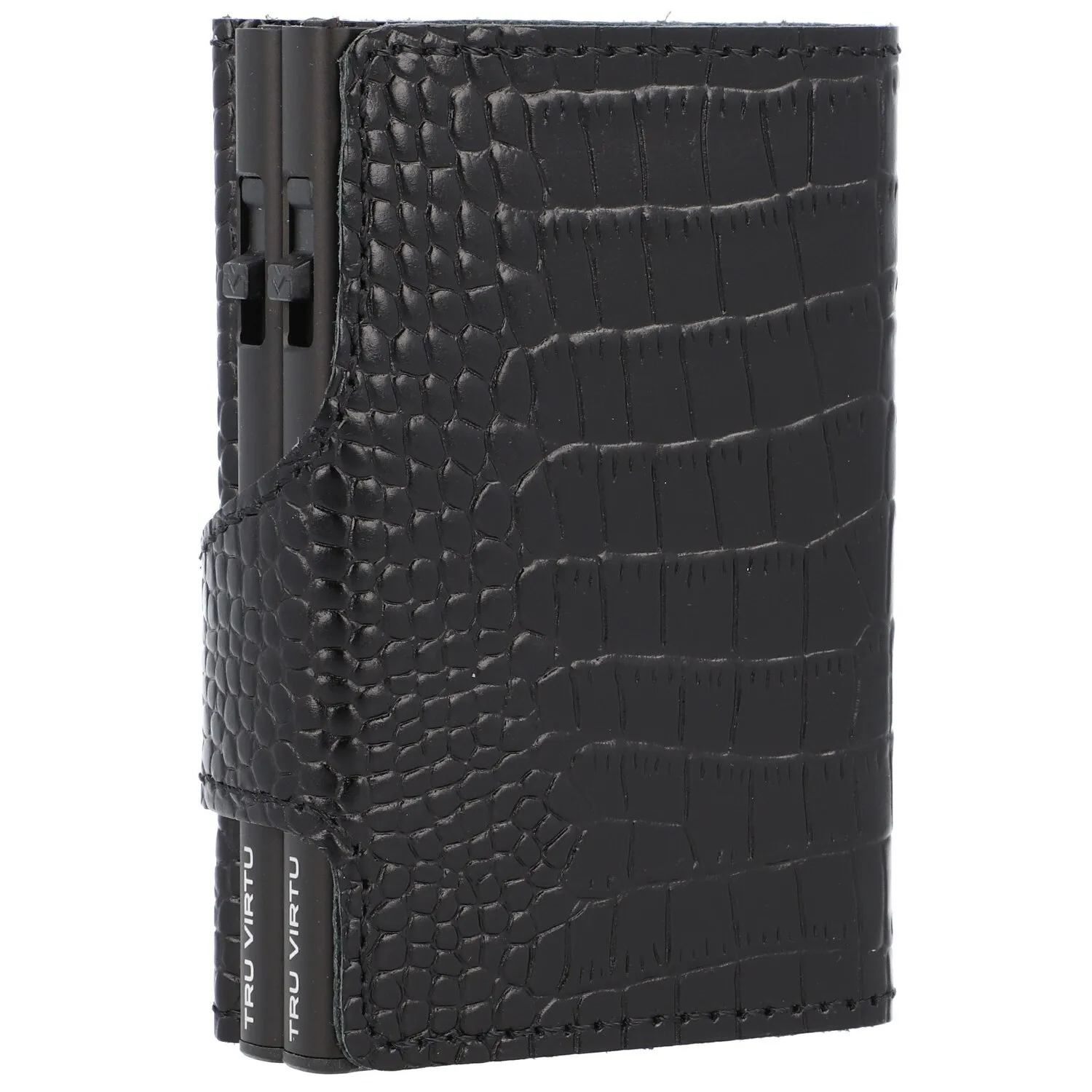 Tru Virtu Custodia per carte di credito Click & Slide Portafoglio RFID in pelle 6,5 cm