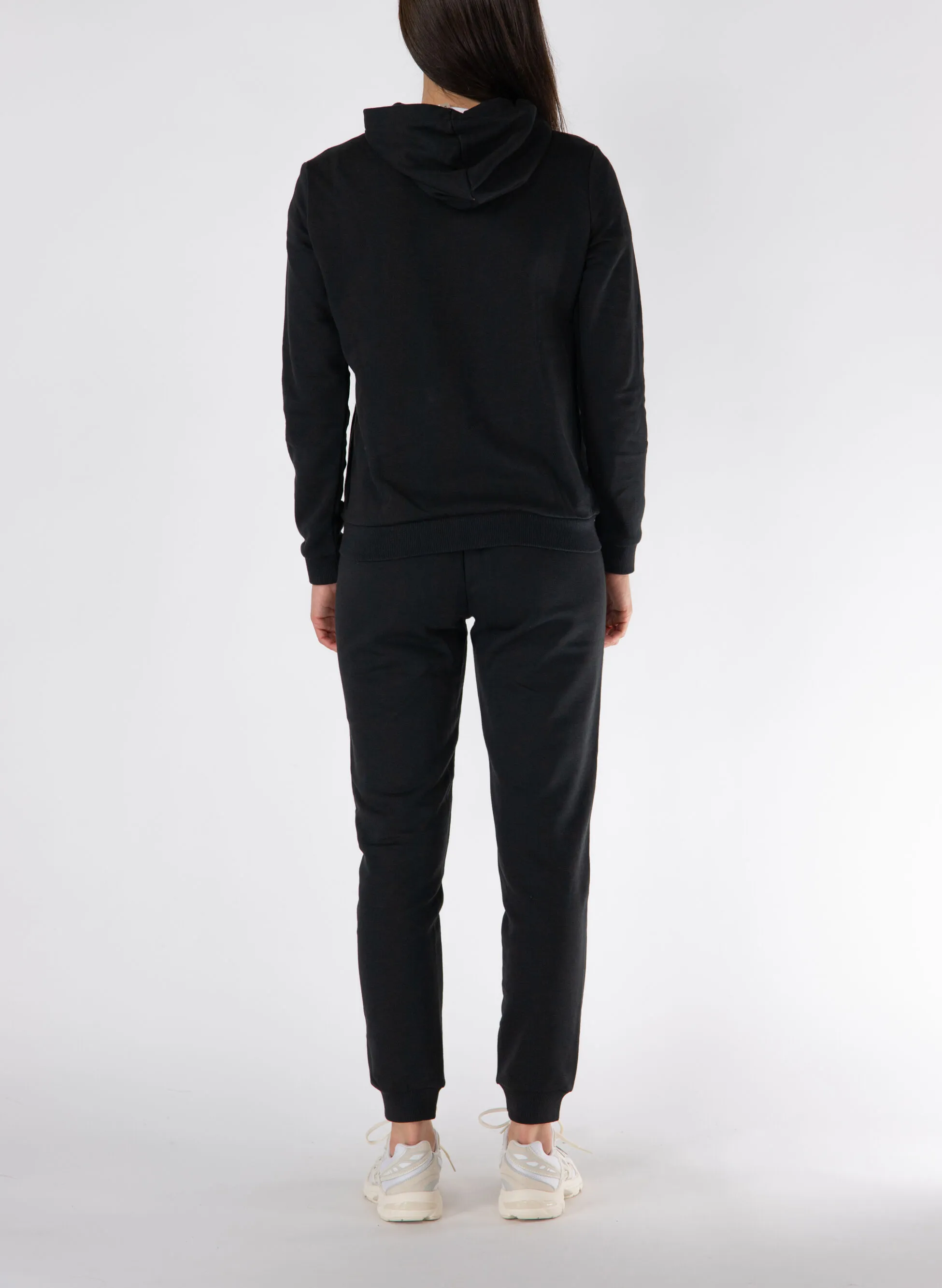 tuta glitter full zip cappuccio