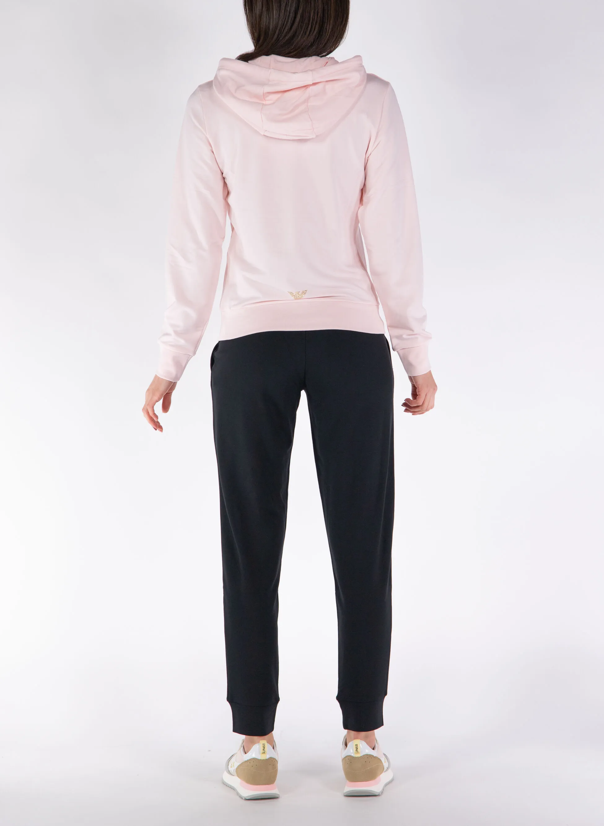 tuta slim gold con cappuccio