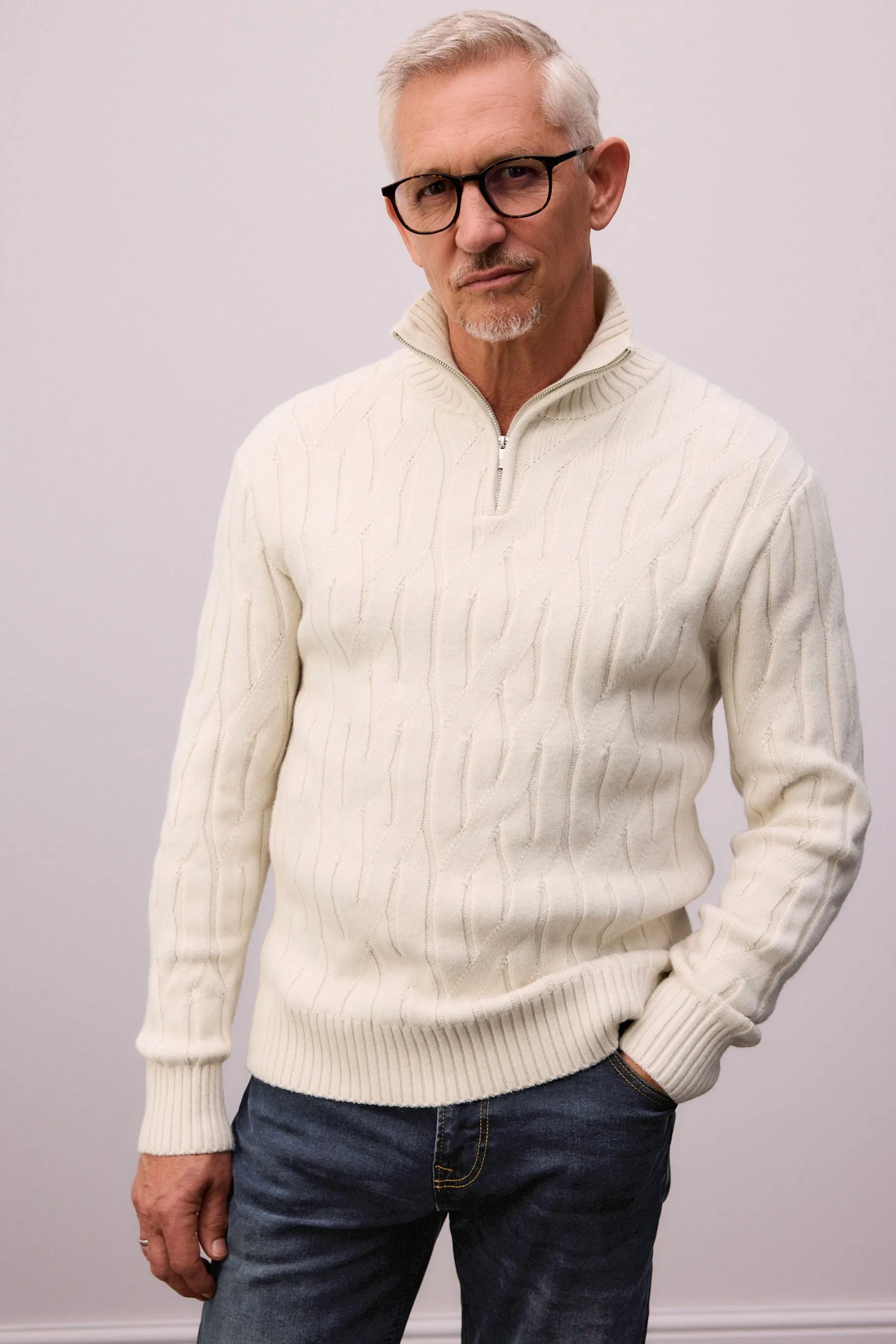 Vestibilità regolare Textured Stitch Maglione with Wool    