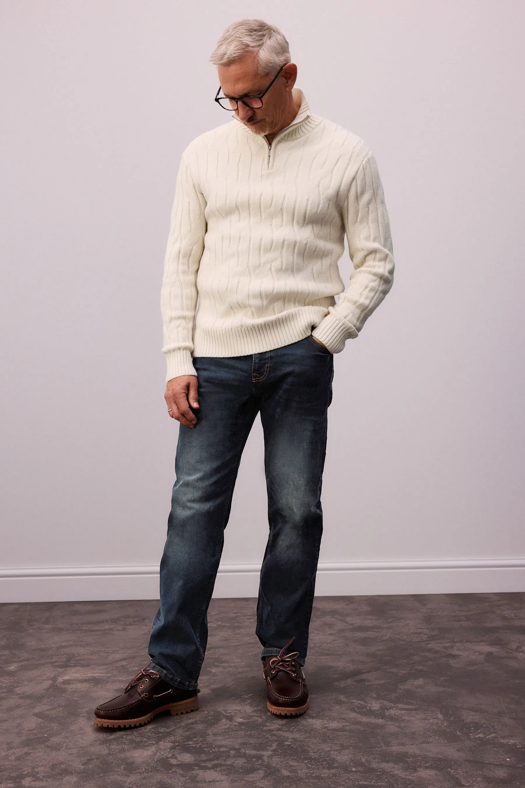 Vestibilità regolare Textured Stitch Maglione with Wool    