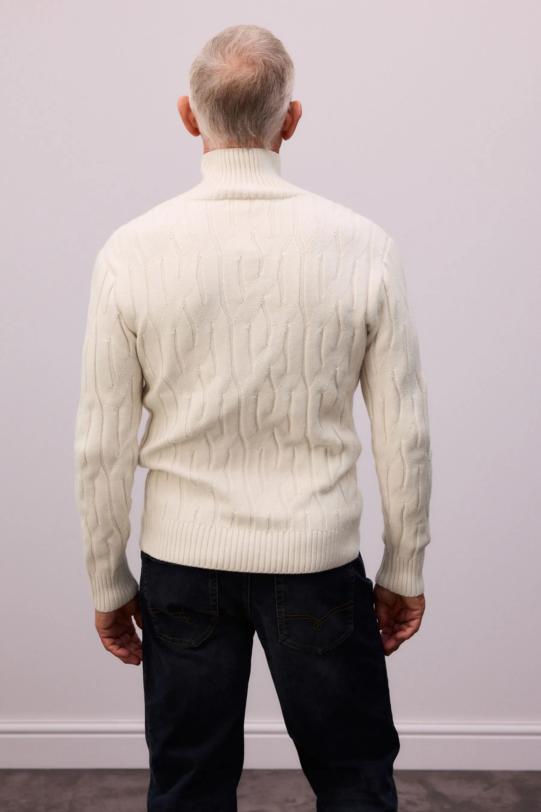 Vestibilità regolare Textured Stitch Maglione with Wool    