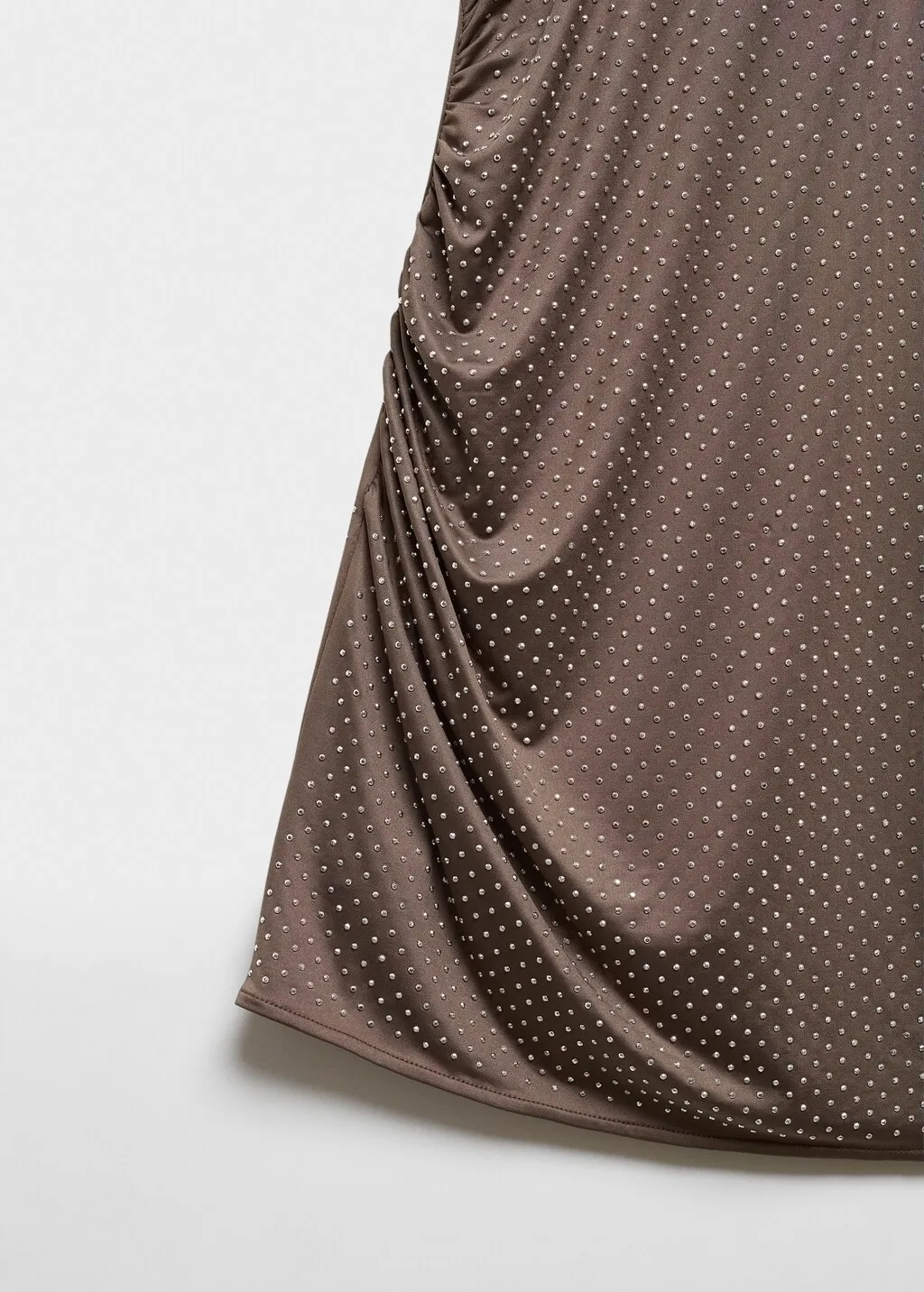 Vestito strass dettaglio increspato