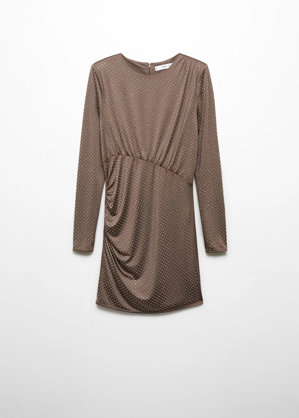 Vestito strass dettaglio increspato