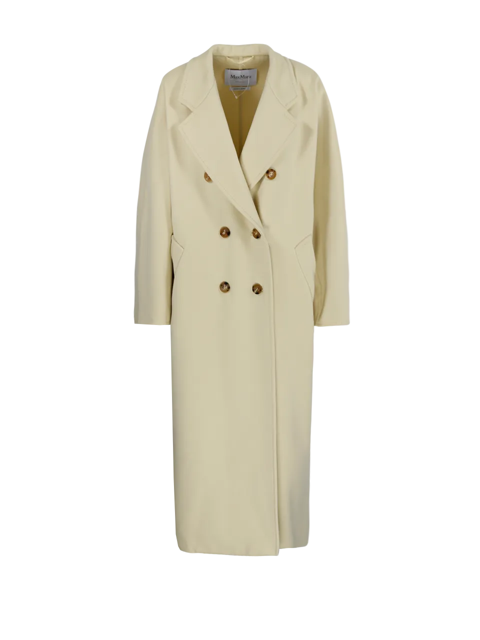 WOMAN MAXMARA YELLOW VIRGIN WOOL AIA COAT