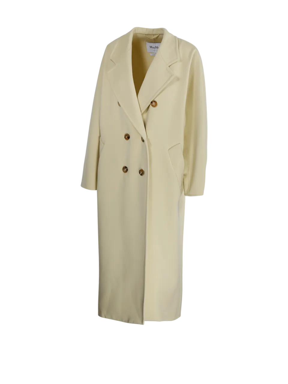 WOMAN MAXMARA YELLOW VIRGIN WOOL AIA COAT