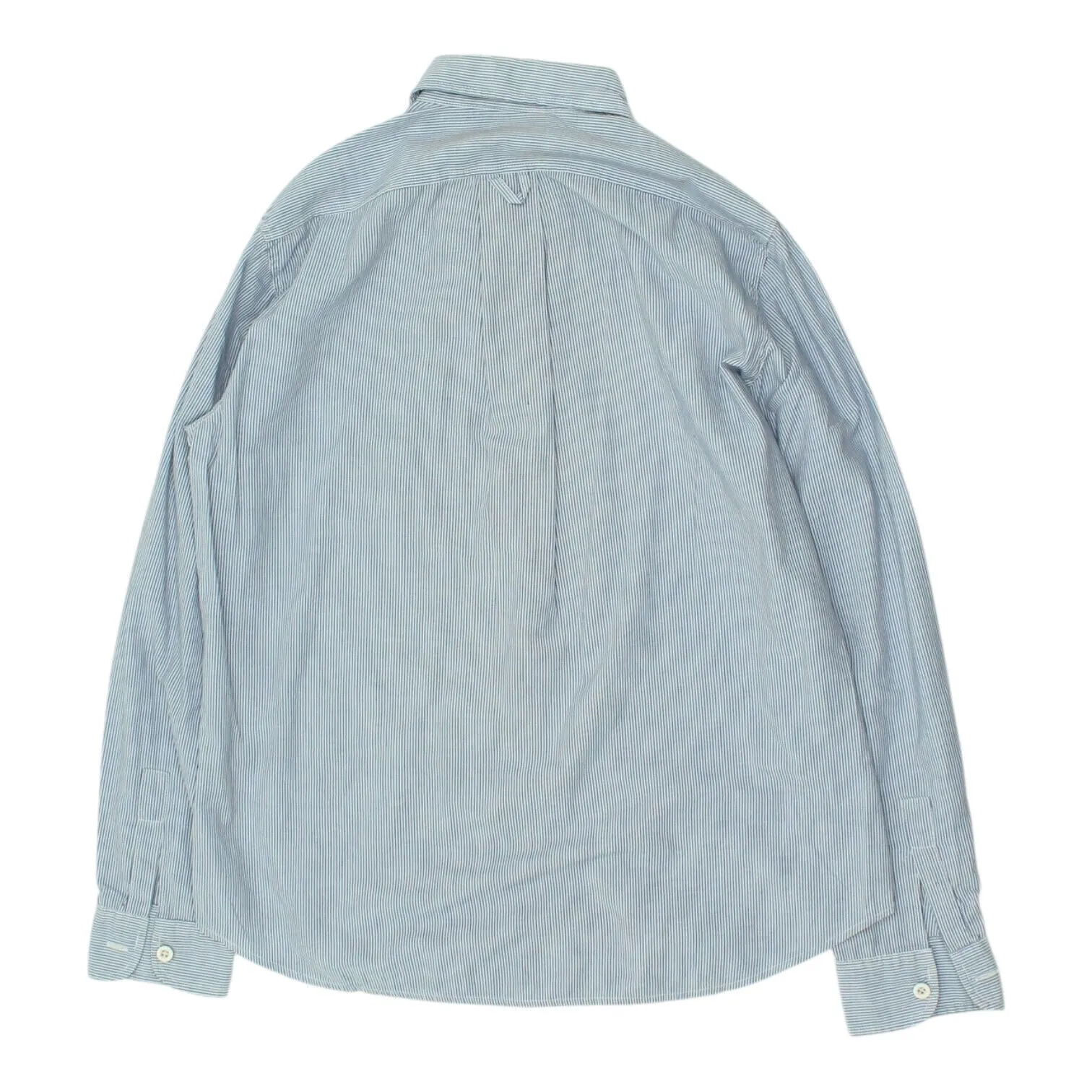 Wrangler Mens Blue Pin Stripe Button Down Shirt | Vintage High End Designer VTG