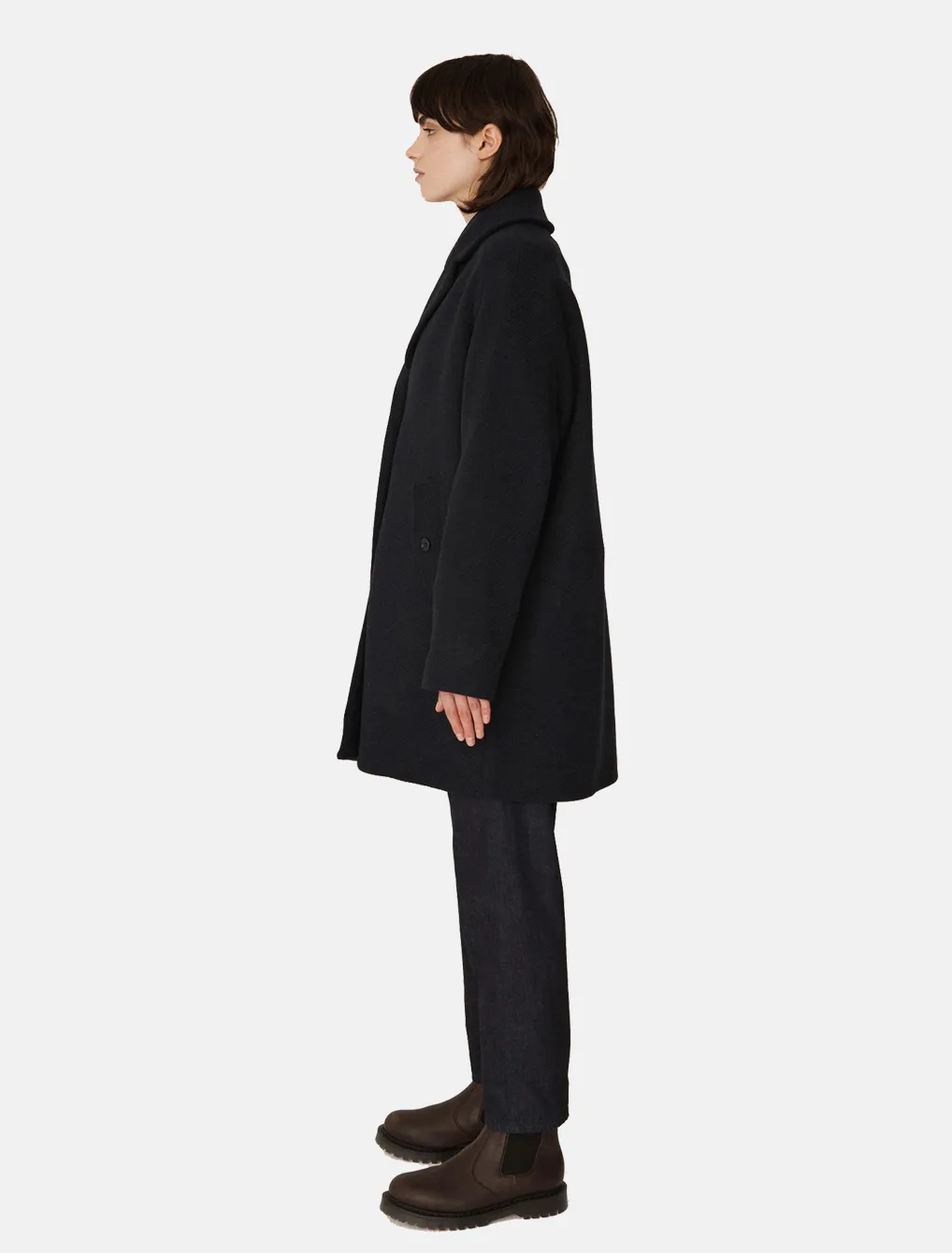 YMC Eno Wool Coat Navy