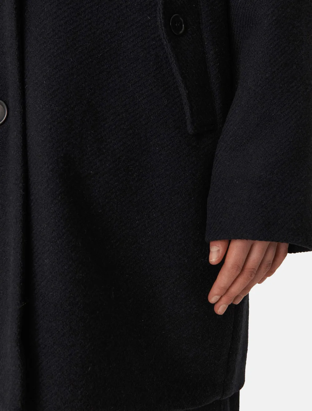 YMC Eno Wool Coat Navy